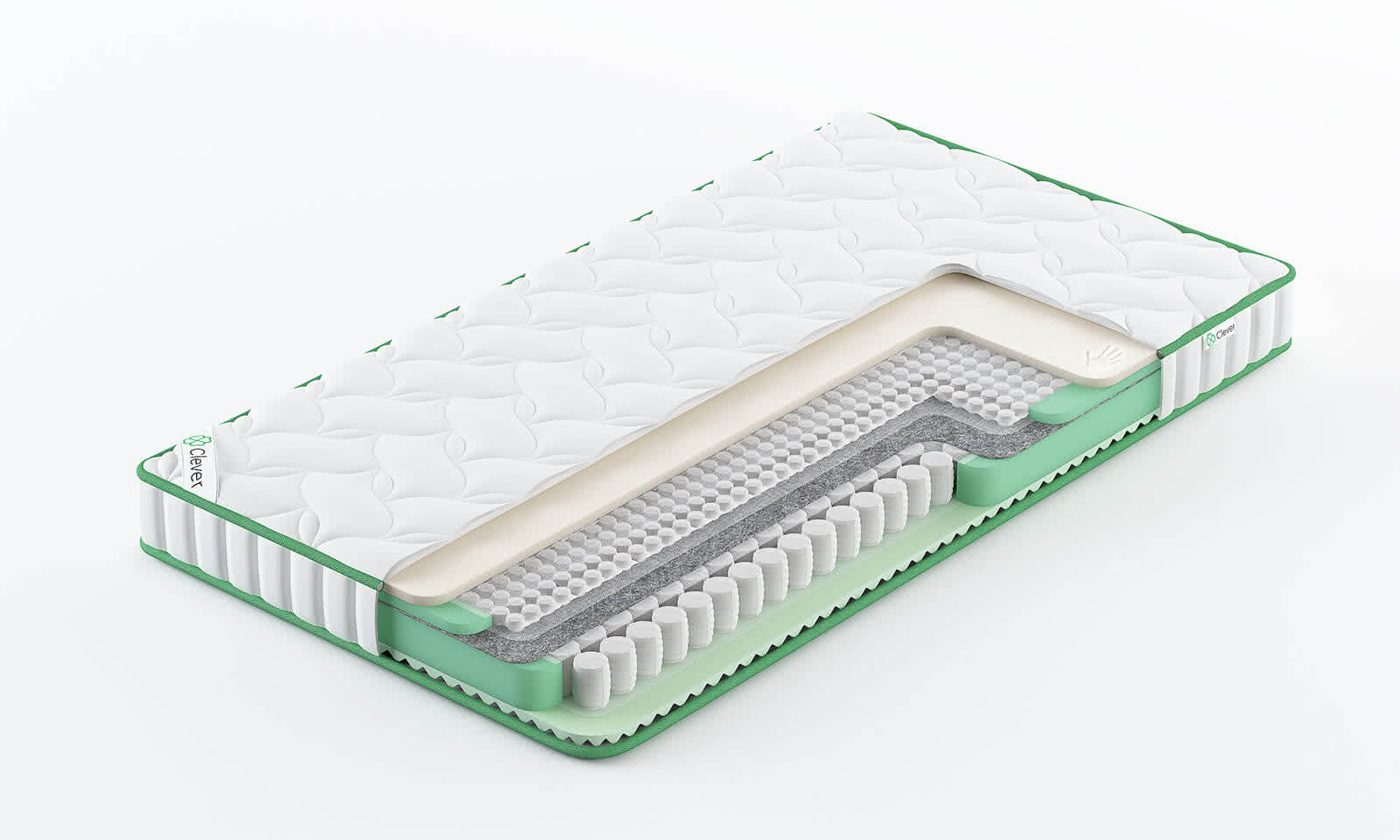 

Матрас Clever HybridTouch Slim 200x205, Белый, HybridTouch Slim