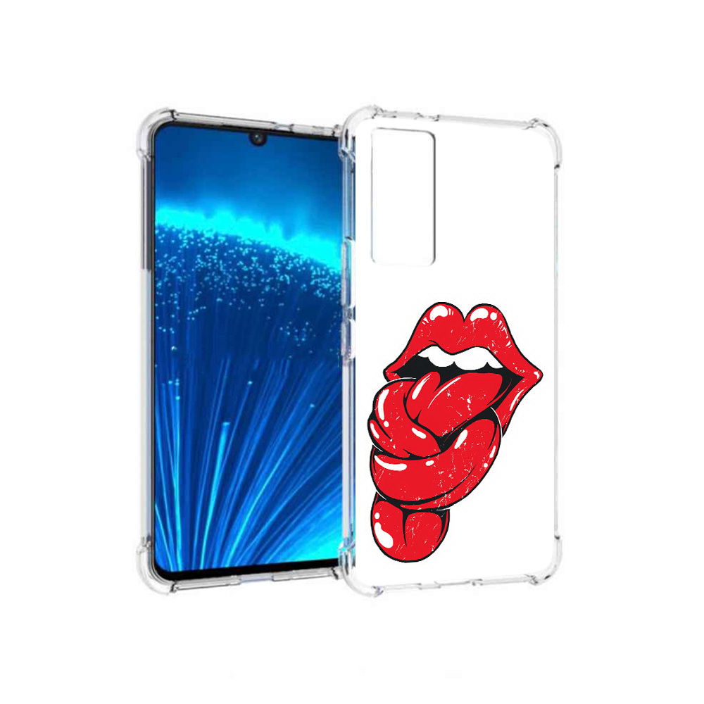

Чехол MyPads Tocco для Vivo V21E яркие губы с языком (PT226954.394.705), Прозрачный, Tocco
