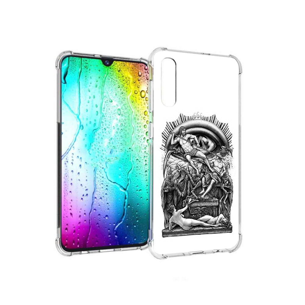 

Чехол MyPads Tocco для Samsung Galaxy A30s оракул черно белый (PT226907.519.528), Прозрачный, Tocco