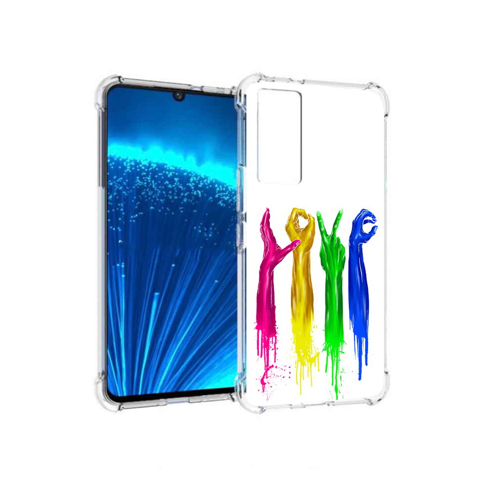 

Чехол MyPads Tocco для Vivo V21E яркие руки love (PT226954.394.707), Прозрачный, Tocco