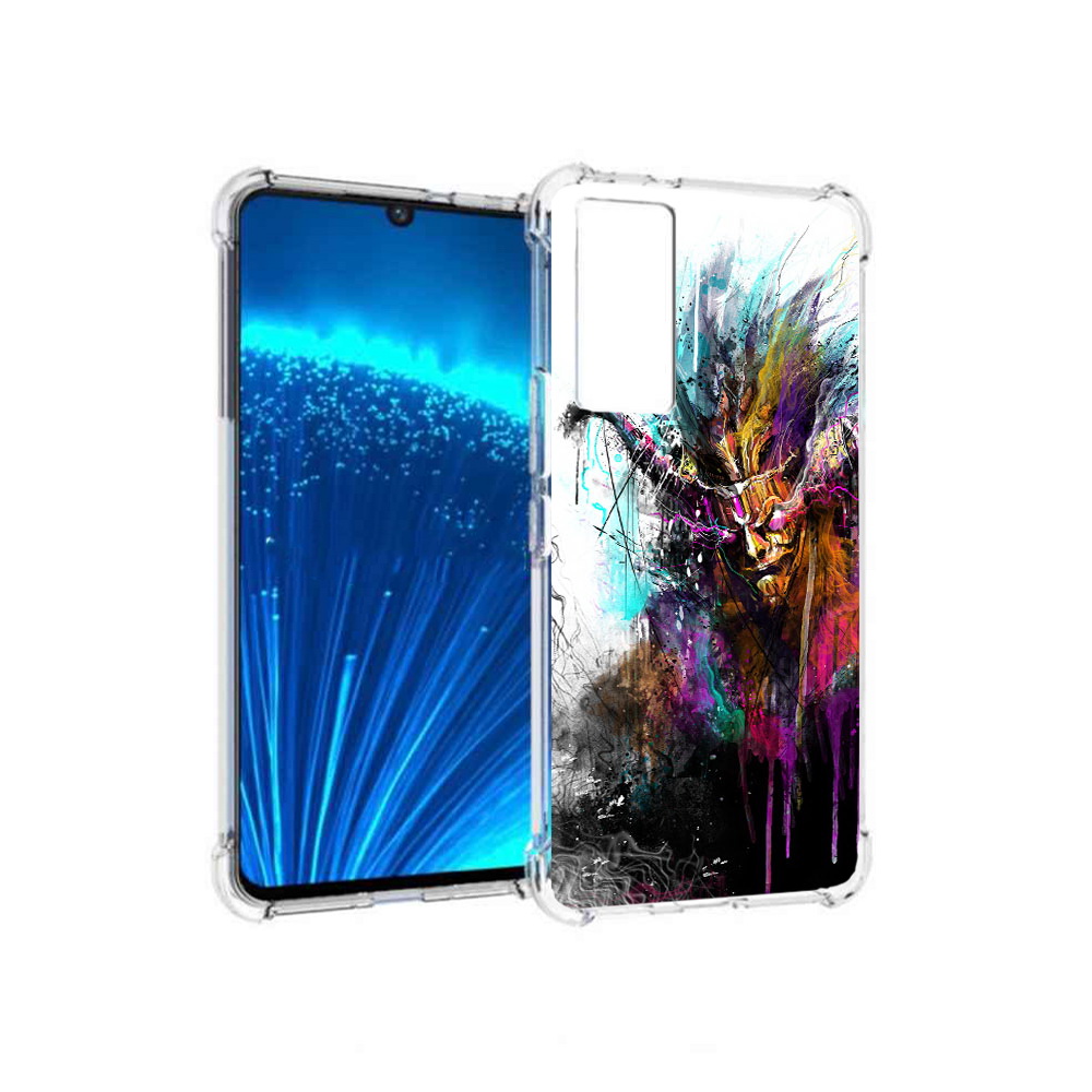 

Чехол MyPads Tocco для Vivo V21E яркий дьявол (PT226954.394.709), Прозрачный, Tocco