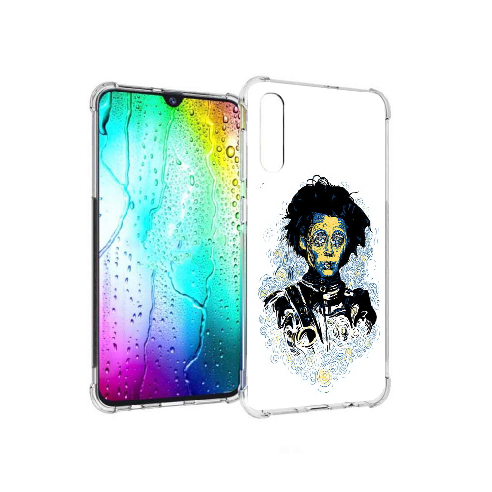 

Чехол MyPads Tocco для Samsung Galaxy A30s парень черно-белый абстракция, Прозрачный, Tocco