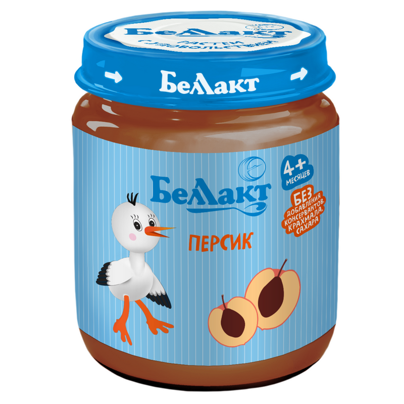 

Пюре Беллакт из персиков, 100г, с 4 м., из персиков 100г