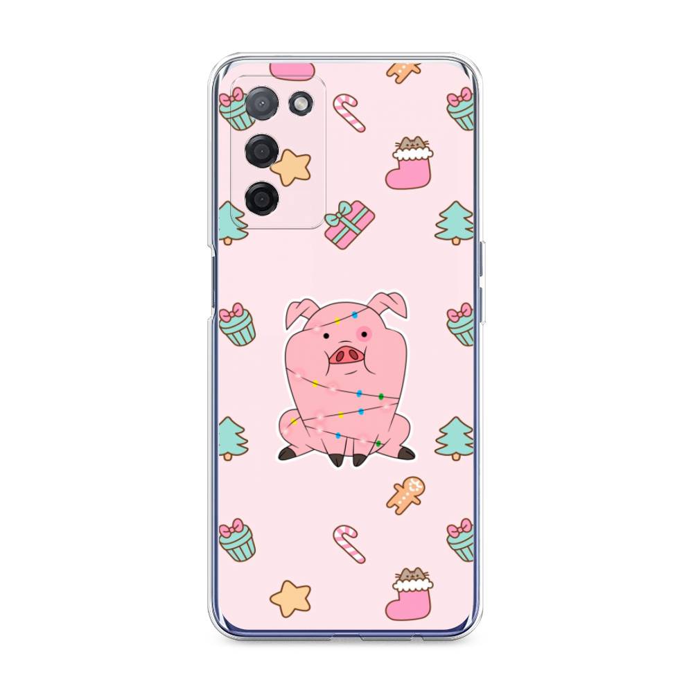

Чехол на Oppo A55 5G "Розовая свинка", Розовый;зеленый, 256250-5