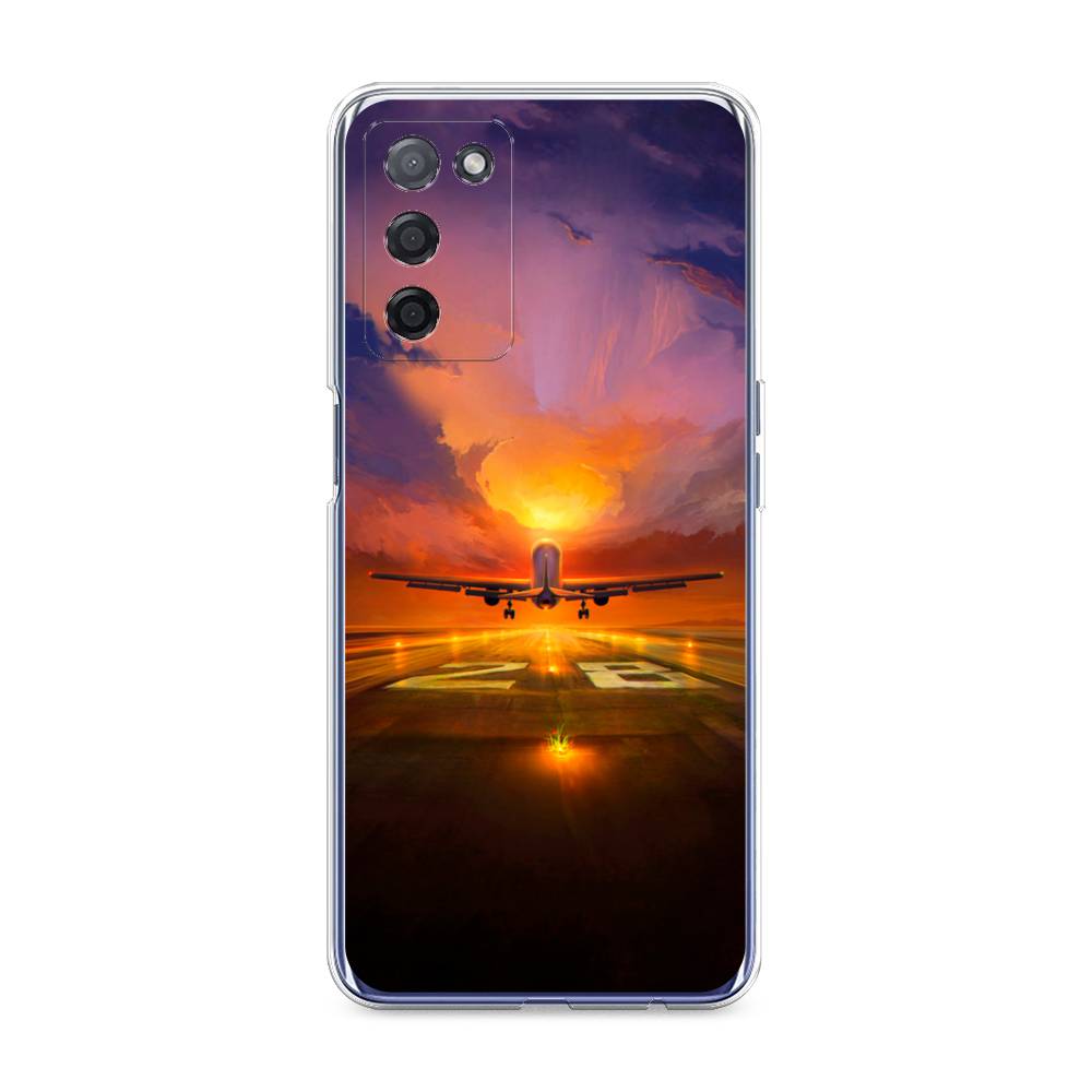 

Чехол на Oppo A55 5G "Самолет на посадке", Оранжевый;синий, 256250-6