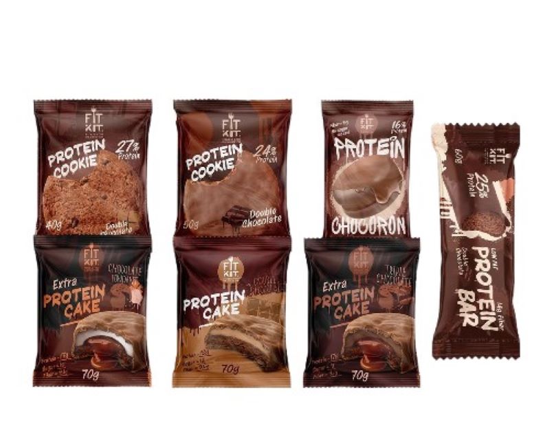 

Протеиновое печенье Fit Kit Ассорти Шоколадное 7 шт, 410 г