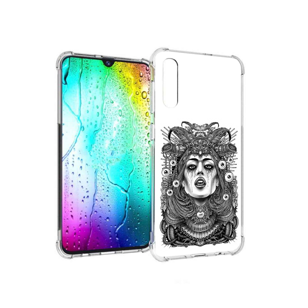 

Чехол MyPads Tocco для Samsung Galaxy A30s портрет девушки черно белый (PT226907.519.551), Прозрачный, Tocco