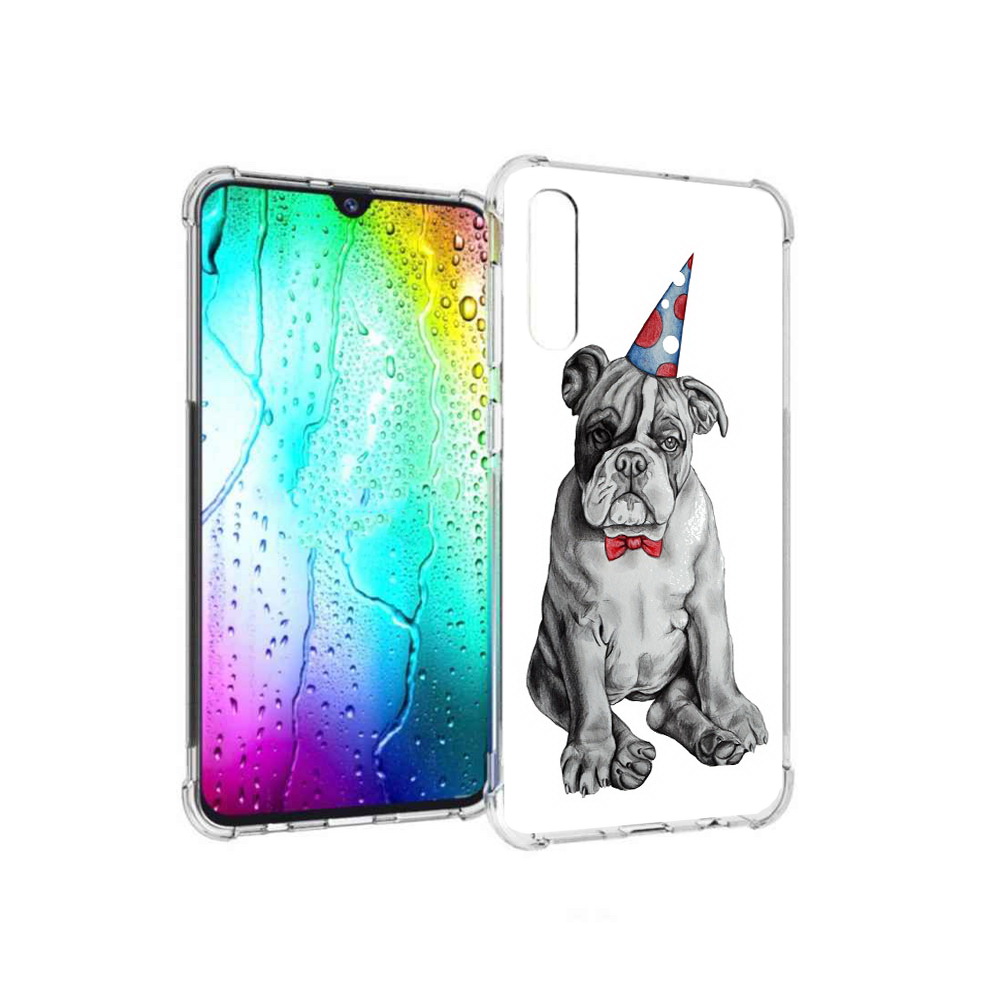 

Чехол MyPads Tocco для Samsung Galaxy A30s праздничный щенок (PT226907.519.554), Прозрачный, Tocco
