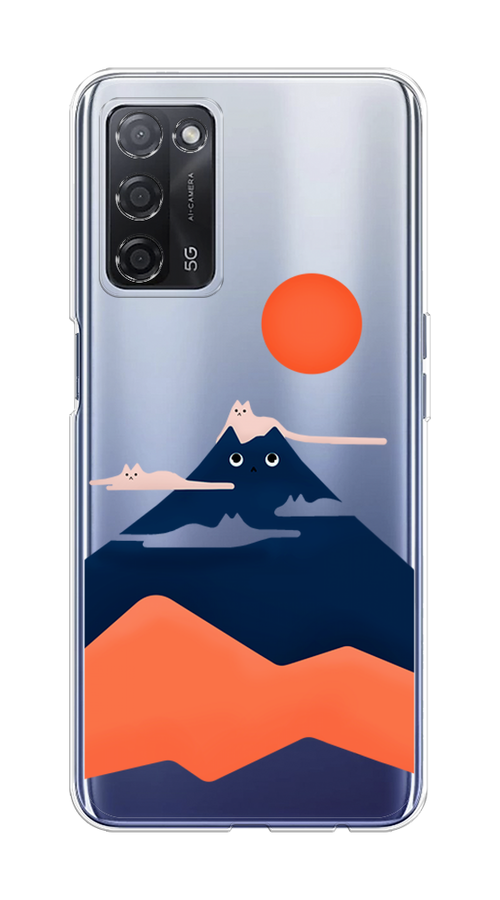 

Чехол на Oppo A55 5G "Кот-гора", Черный;оранжевый, 256250-4
