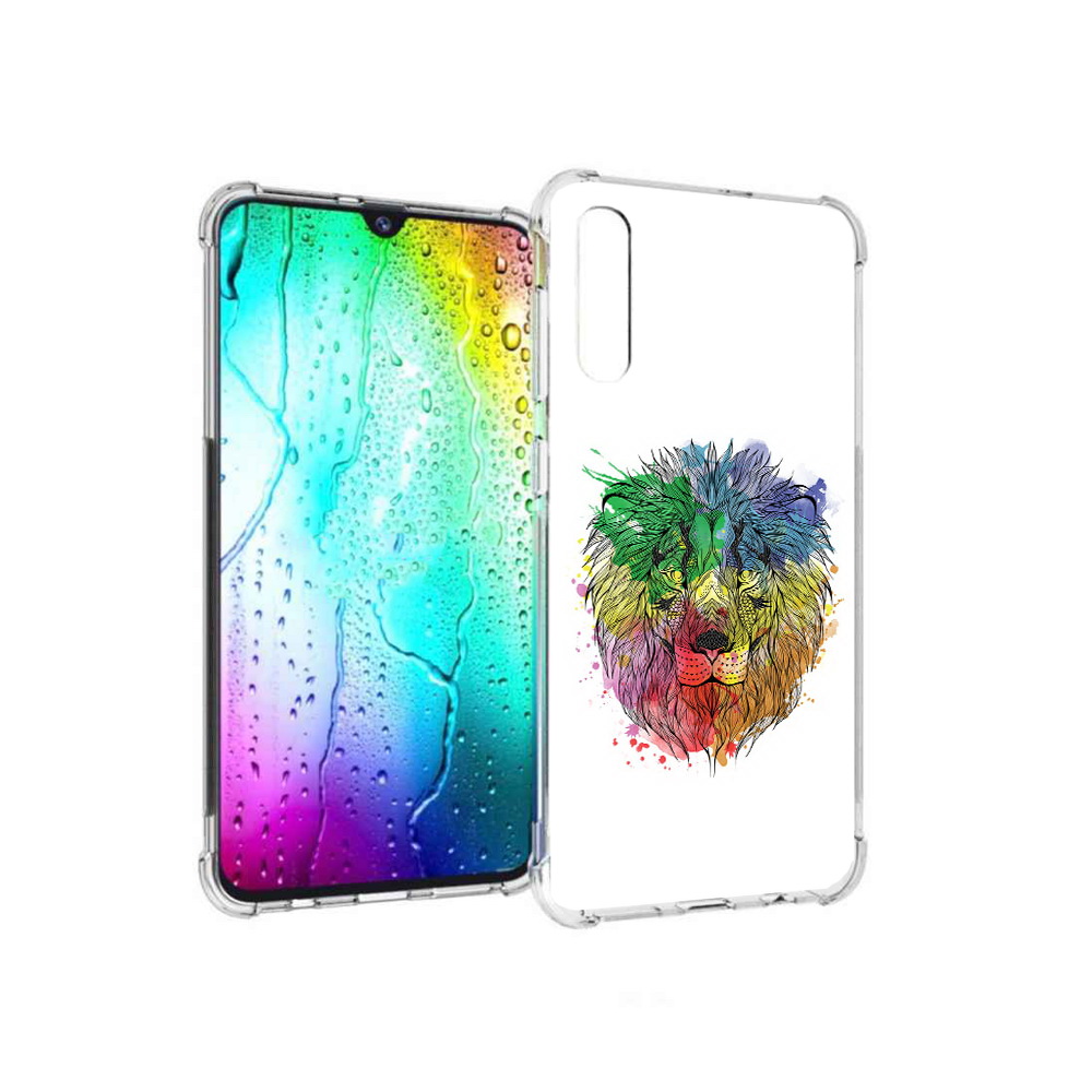 

Чехол MyPads Tocco для Samsung Galaxy A30s разноцветный гордый лев (PT226907.519.573), Прозрачный, Tocco