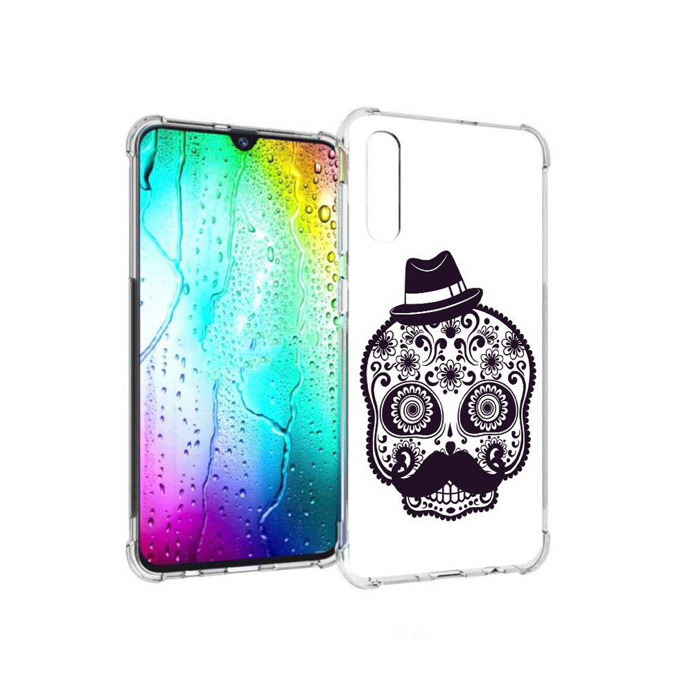 

Чехол MyPads Tocco для Samsung Galaxy A30s разрисованный скелет (PT226907.519.575), Прозрачный, Tocco