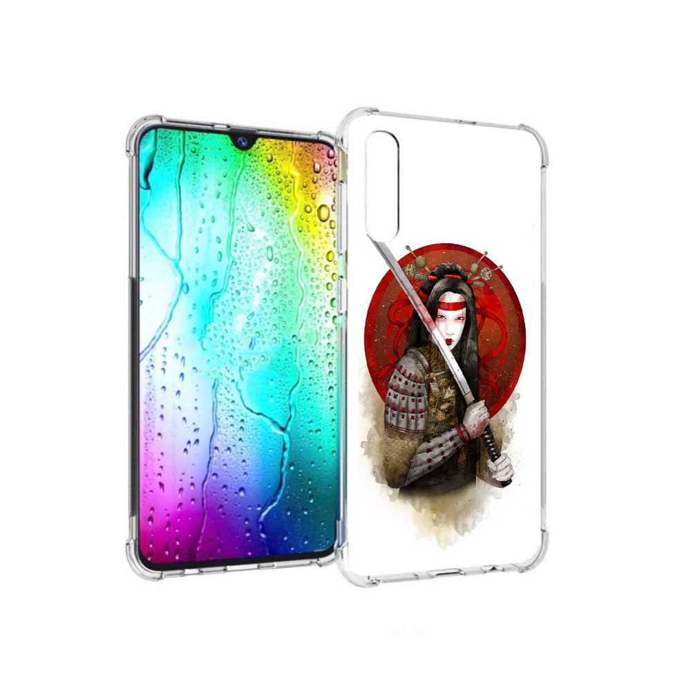 

Чехол MyPads Tocco для Samsung Galaxy A30s рисованная девушка с катаной (PT226907.519.580), Прозрачный, Tocco