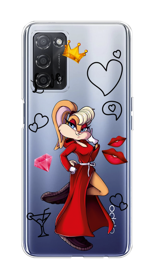 

Чехол на Oppo A55 5G "Rich Lola Bunny", Красный;бежевый;оранжевый, 256250-6