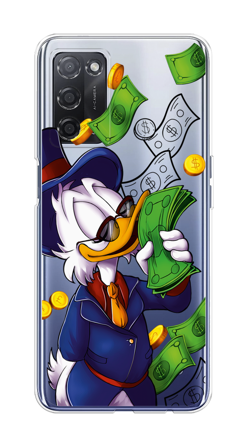 

Чехол на Oppo A55 5G "Scrooge McDuck with Money", Синий;зеленый;белый, 256250-6