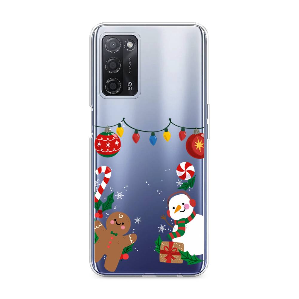 

Чехол на Oppo A55 5G "Новогоднее настроение", Коричневый;красный;зеленый, 256250-5
