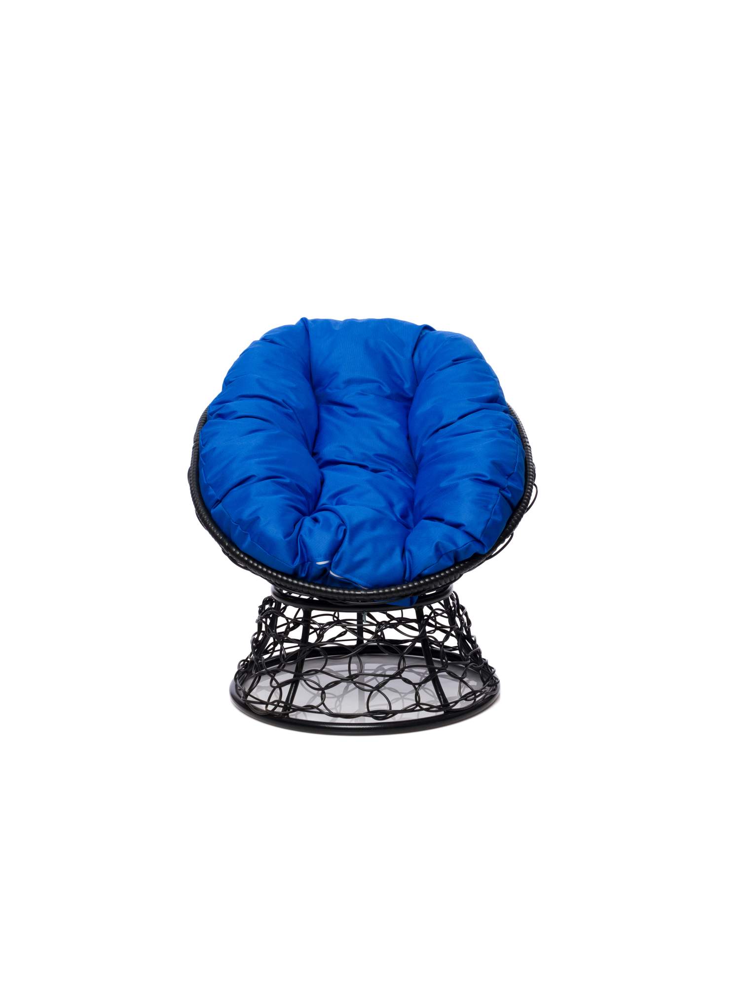 

Кресло Мини с ротангом чёрное, синяя подушка 23073939, Синий, Кресло Мини с ротангом