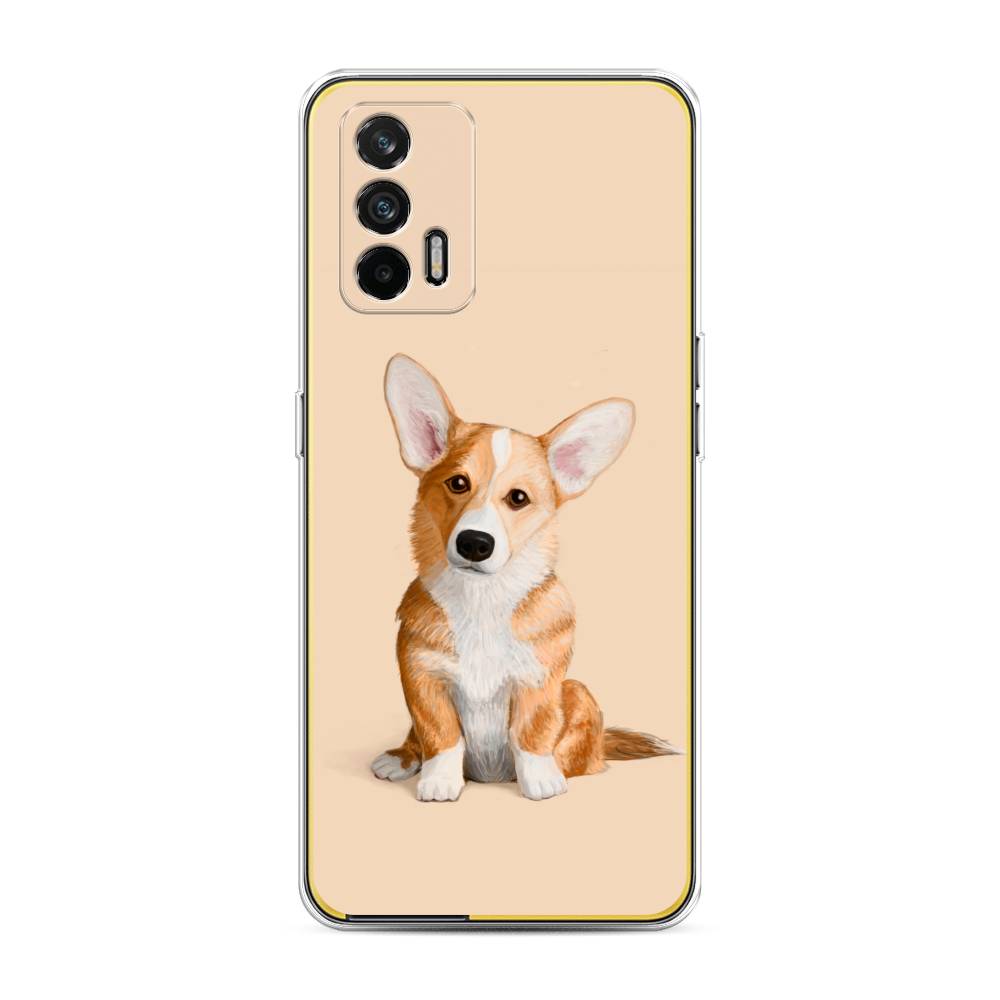 

Чехол на Oppo Realme GT "Грустный Корги", Коричневый;бежевый, 256350-1