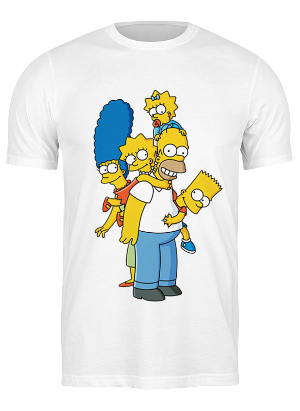 

Футболка мужская Printio Simpsons family белая S, Simpsons family