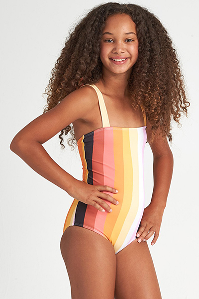 фото Слитный детский купальник в полоску sunset glow 1 pc мультиколор 12 years billabong