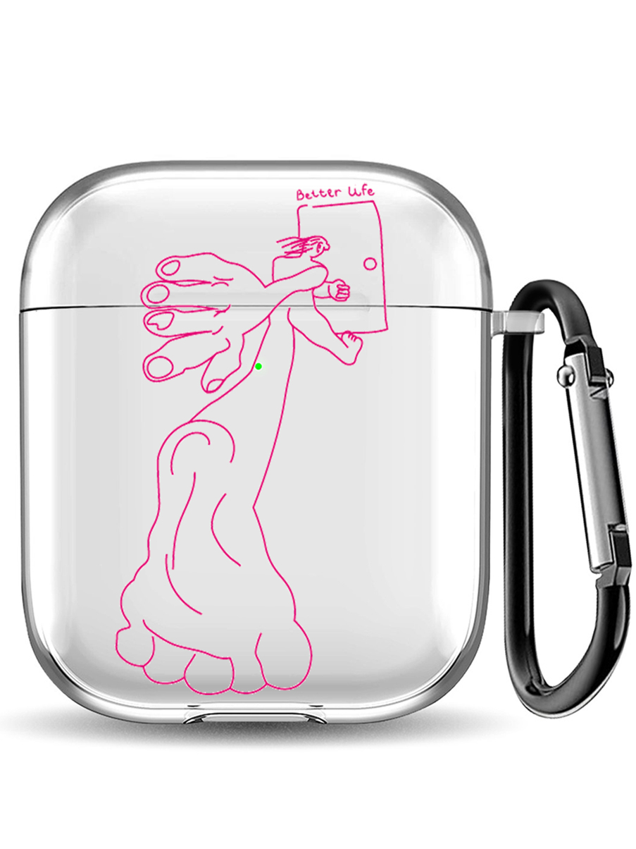 

Чехол для Airpods 1, 2 с принтом "Дверь в лучшую жизнь", Прозрачный;розовый, 200160245