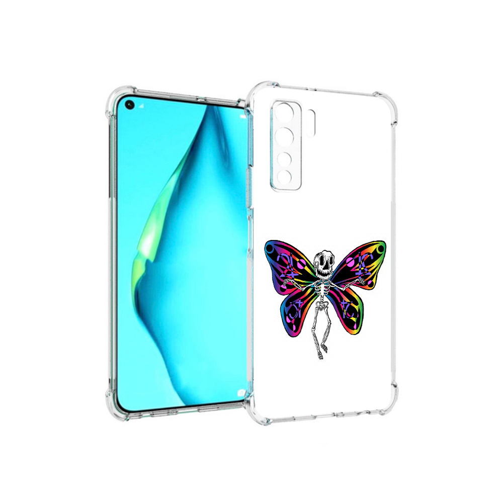 

Чехол MyPads Tocco для Huawei Nova 7 SE эффект бабочки, Прозрачный, Tocco