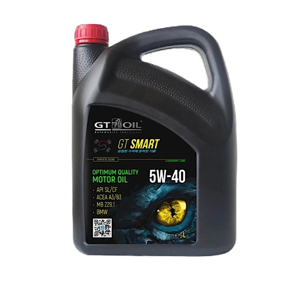 фото Масло gt oil моторное smart sae 5w-40 api sl/cf,(полусинтетическое) 5 л