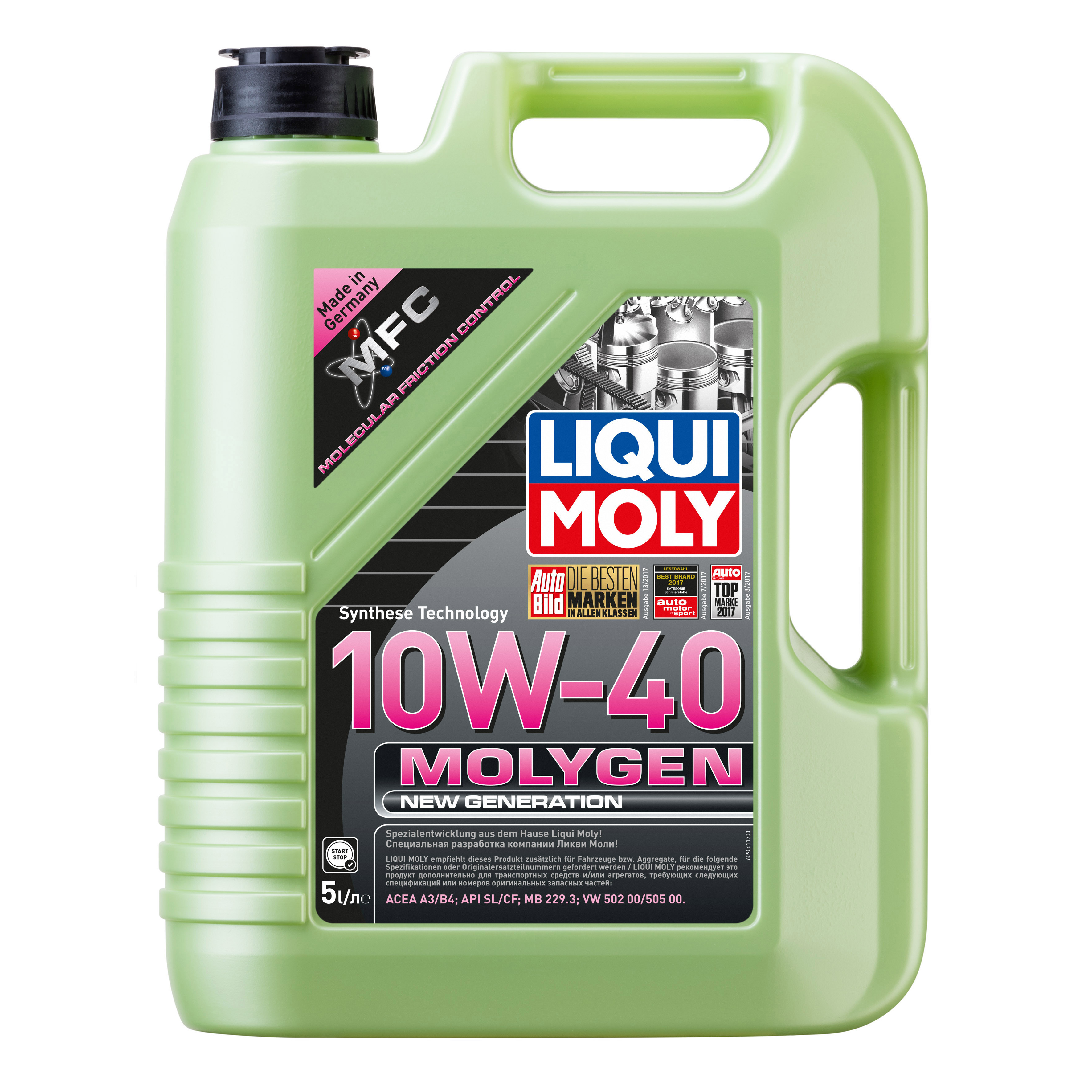 Моторное масло LIQUI MOLY синтетическое HC Molygen Generation 10W40 5л