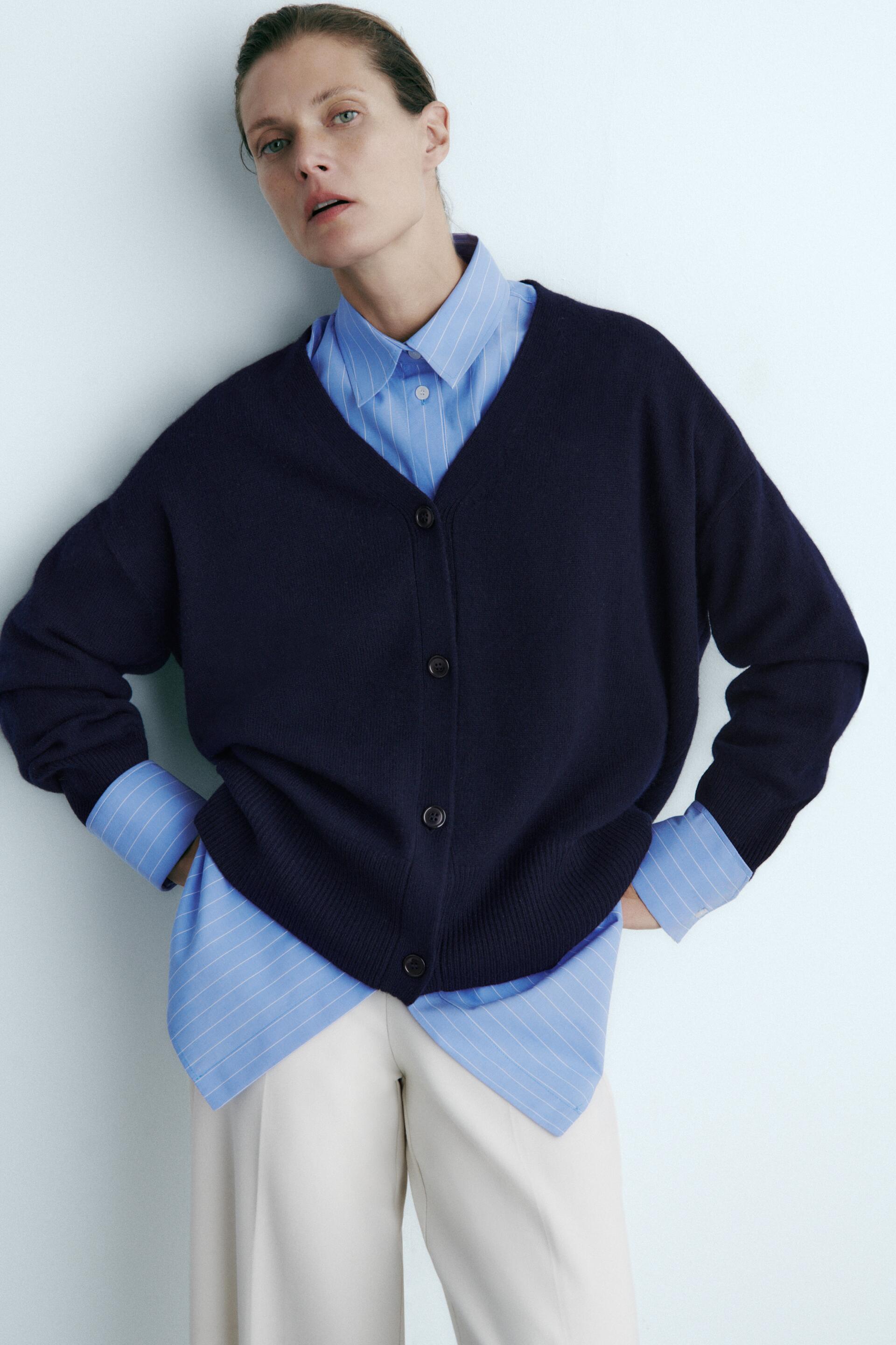 

Кардиган женский ZARA 02893007 синий M (доставка из-за рубежа), 02893007