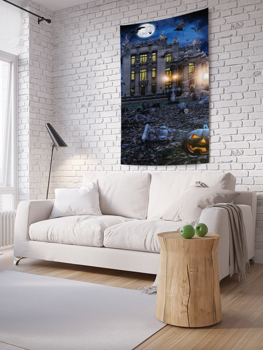 

Вертикальное фотопанно на стену JoyArty Хеллоуин на кладбище 150x200 см, Хеллоуин на кладбище