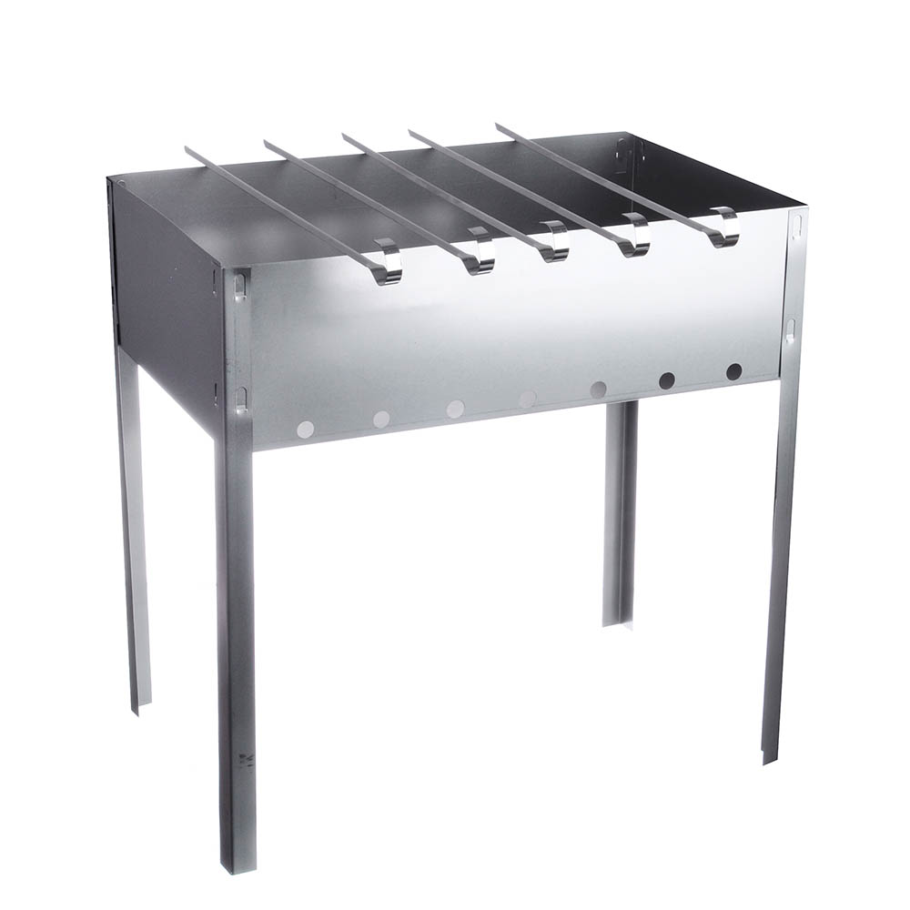 фото Мангал сборный grillboom "эконом", сталь 0,4мм, 40x25x40 см, с шампурами nobrand