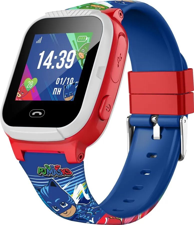 

Смарт-часы JET Kid PJ Masks, 1.2", синий/красный / синий/красный