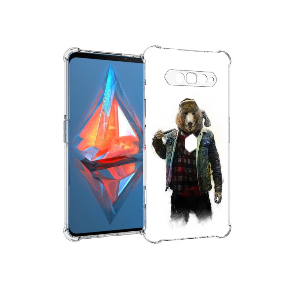 

Чехол MyPads Tocco для Xiaomi Black Shark 4 медведь с топором (PT162389.266.469), Прозрачный, Tocco