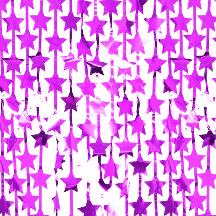 Занавес COSY фольгированный Звезды фиолетовые 100х200 см