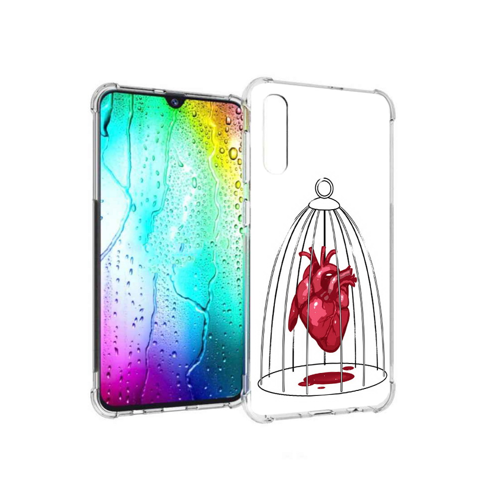 

Чехол MyPads Tocco для Samsung Galaxy A30s сердце в клетке (PT226907.519.597), Прозрачный, Tocco