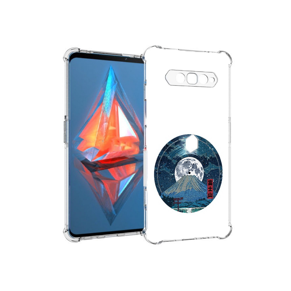 

Чехол MyPads Tocco для Xiaomi Black Shark 4 нарисованная виниловая гора с луной, Прозрачный, Tocco