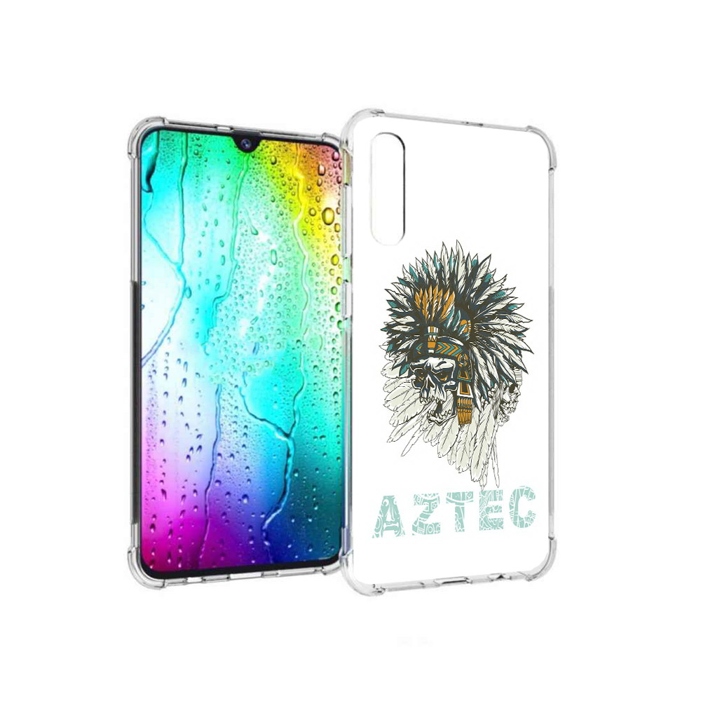 

Чехол MyPads Tocco для Samsung Galaxy A30s скелет индеец (PT226907.519.602), Прозрачный, Tocco