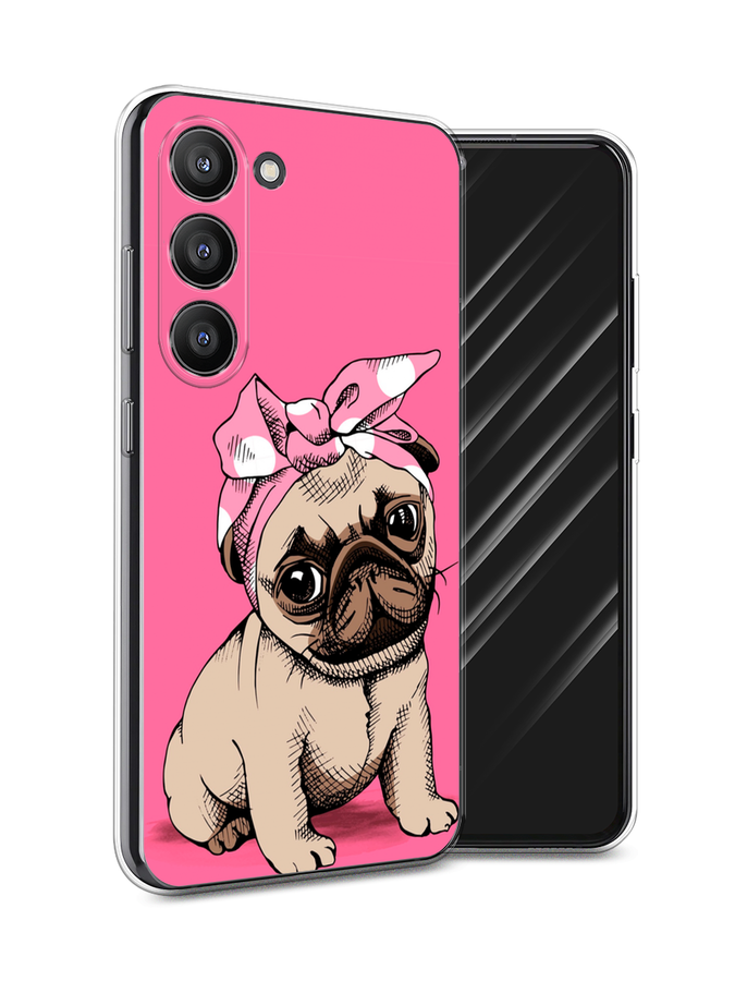 

Чехол Awog на Samsung Galaxy S23 5G "Dog Pin-Up", Розовый;бежевый, 2107350-2