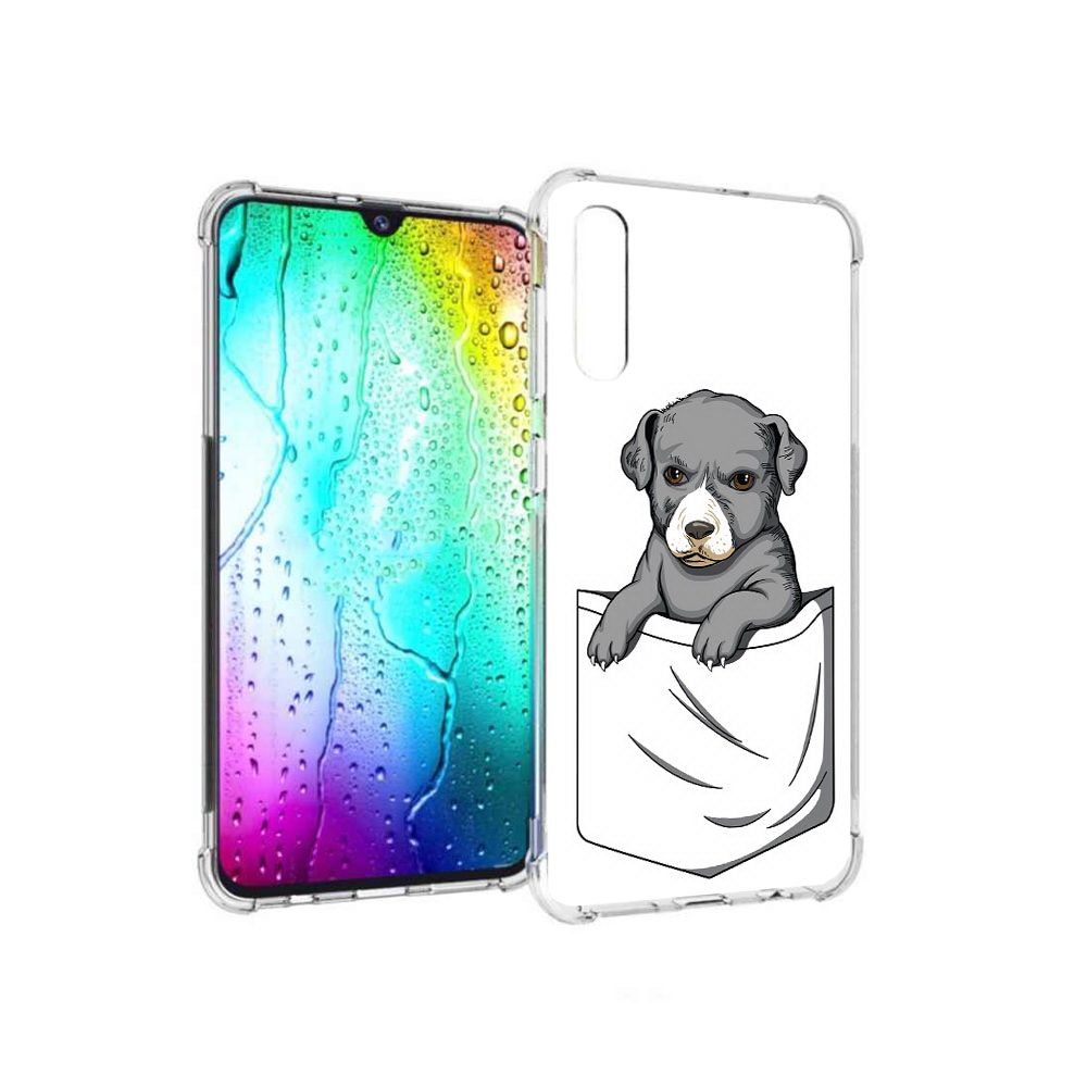 

Чехол MyPads Tocco для Samsung Galaxy A30s собачка в кармане (PT226907.519.611), Прозрачный, Tocco