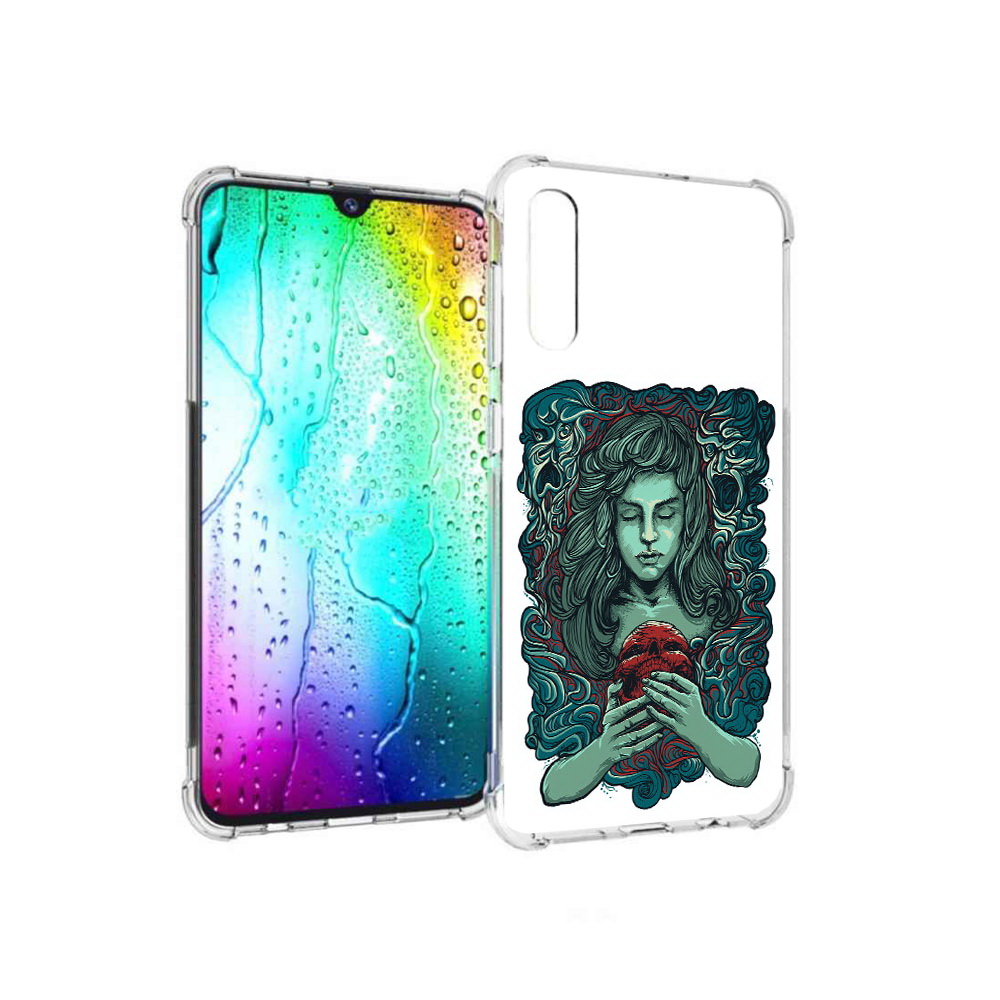 

Чехол MyPads Tocco для Samsung Galaxy A30s спящая девушка (PT226907.519.619), Прозрачный, Tocco