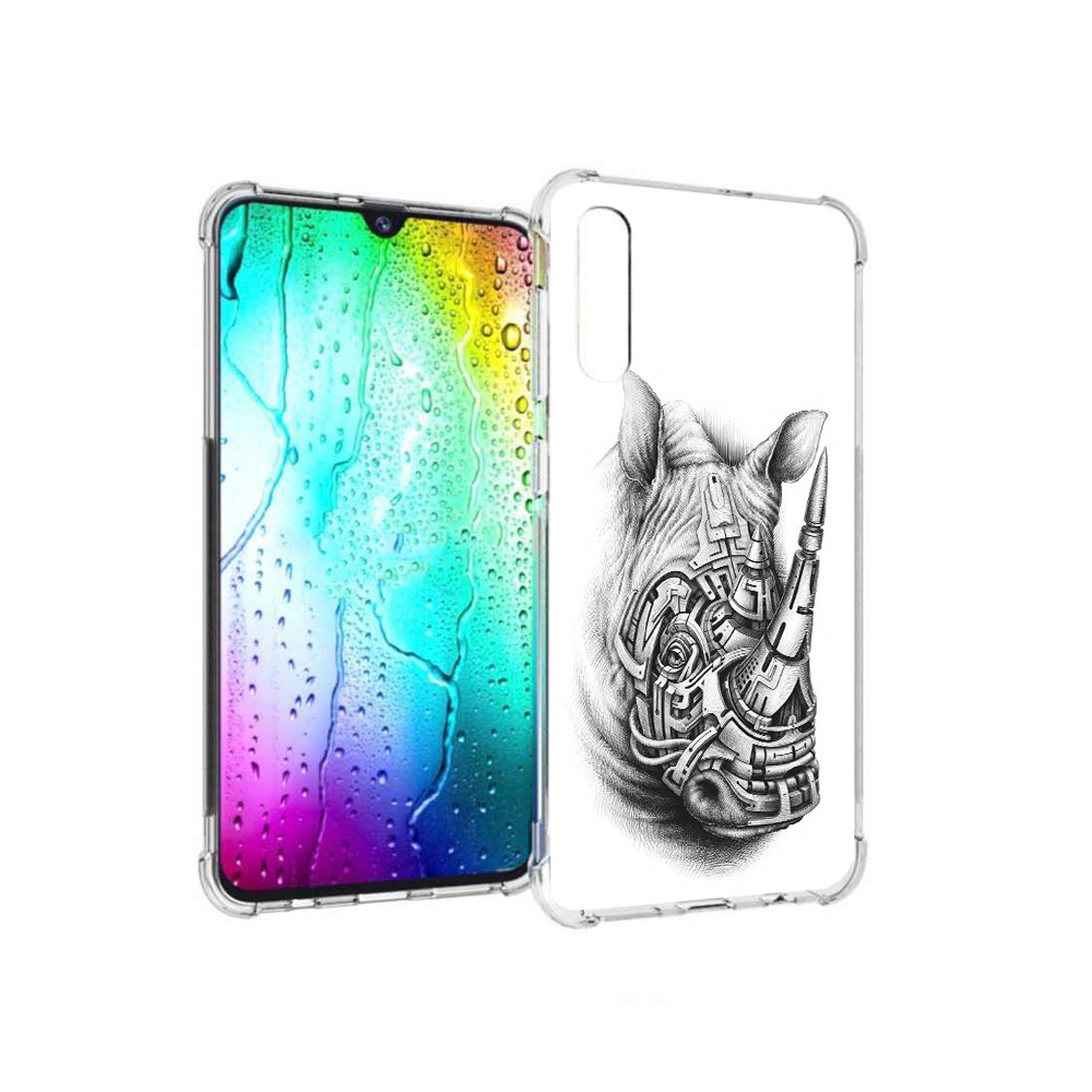 

Чехол MyPads Tocco для Samsung Galaxy A30s стальной носорог (PT226907.519.620), Прозрачный, Tocco