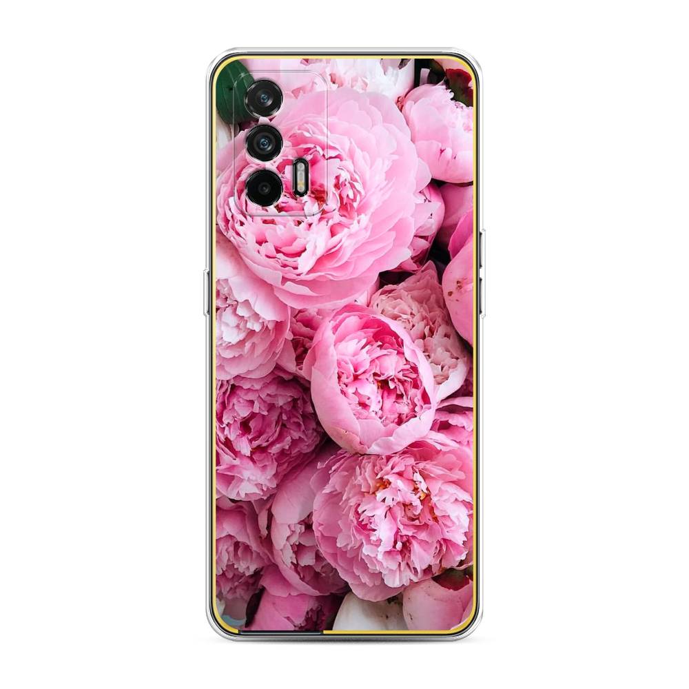 

Чехол на Oppo Realme GT "Розовые пионы", Бежевый;розовый, 256350-2