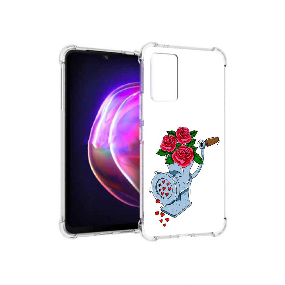 

Чехол MyPads Tocco для Vivo V21 Цветочные сердца (PT161781.395.199), Прозрачный, Tocco