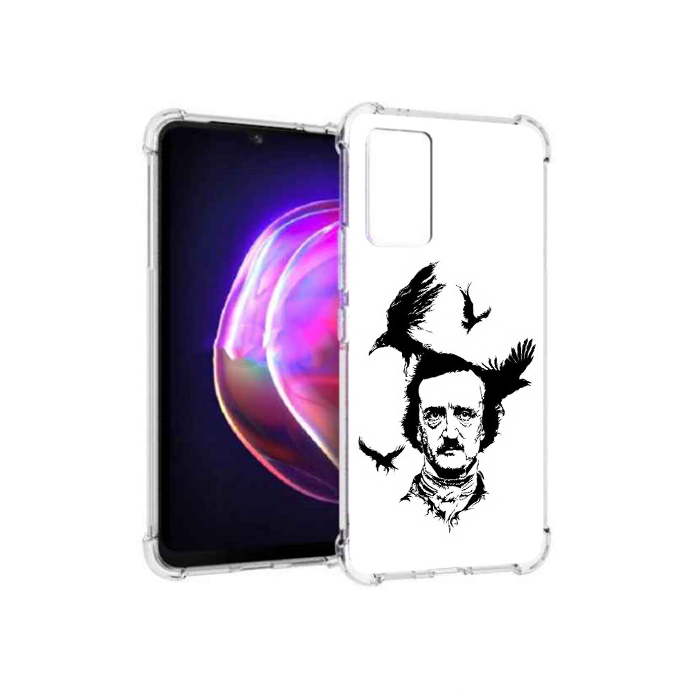 

Чехол MyPads Tocco для Vivo V21 Эдгар Аллан черно белый (PT161781.395.204), Прозрачный, Tocco