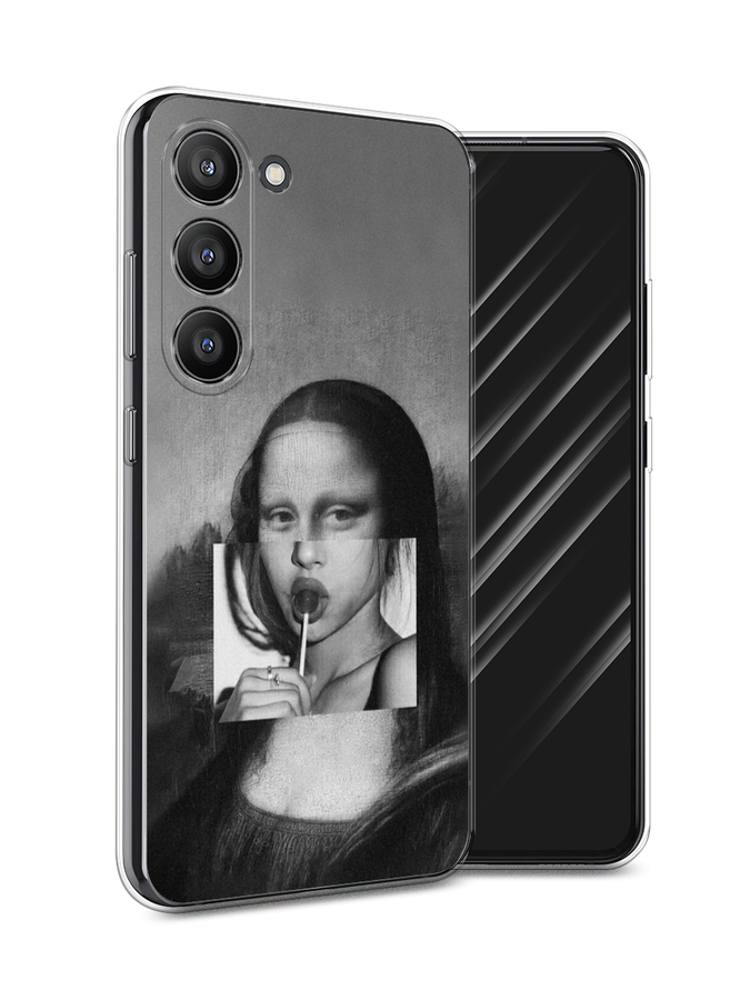 

Чехол Awog на Samsung Galaxy S23 5G "Mona Lisa sucking lollipop", Серый, 2107350-9
