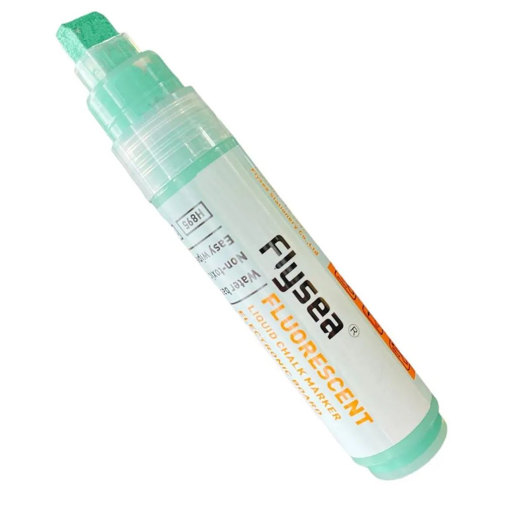 Маркер меловой Flysea Liquid Chalk 10 мм, скошенный наконечник, зеленый