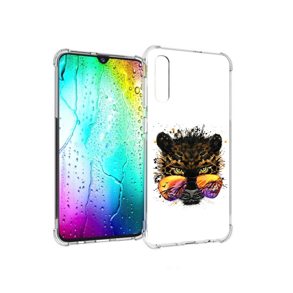 

Чехол MyPads Tocco для Samsung Galaxy A30s тропический леопард (PT226907.519.649), Прозрачный, Tocco