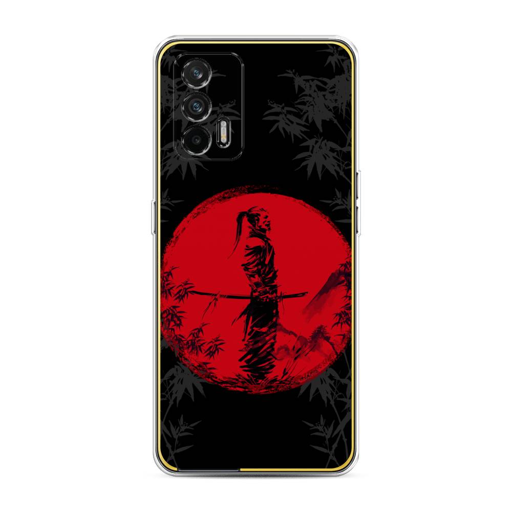 

Чехол на Oppo Realme GT "Самурай на красном фоне", Черный;красный;серый, 256350-4