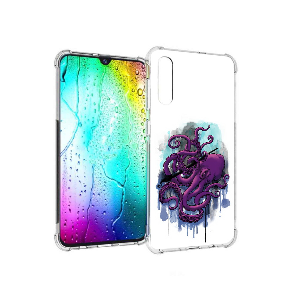 Чехол MyPads Tocco для Samsung Galaxy A30s фиолетовый осьминог (PT226907.519.658)