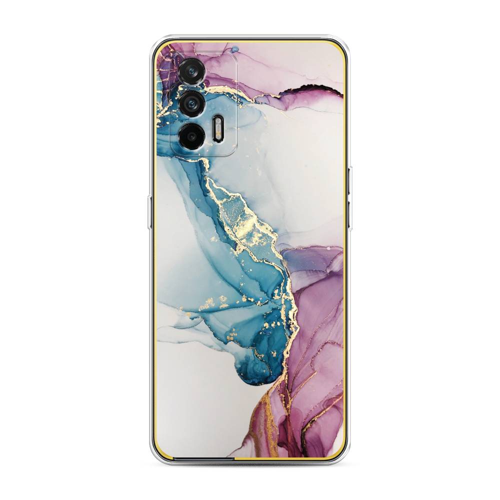

Чехол на Oppo Realme GT "Розовые разводы рисунок", 256350-3