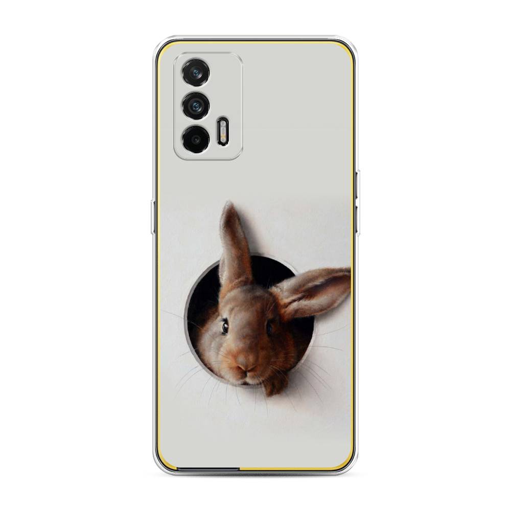 

Чехол на Oppo Realme GT "Любопытный кролик", Серый;коричневый, 256350-1